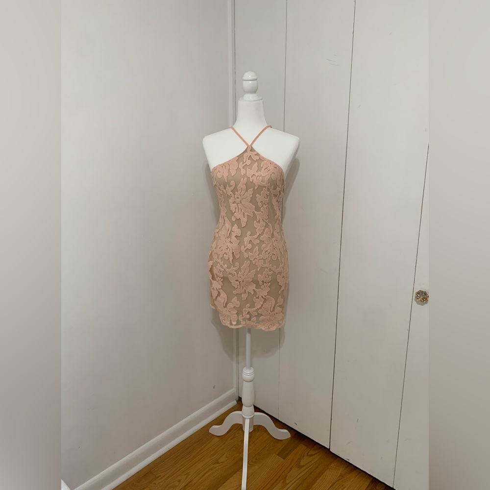 Love Triangle Dress | Pink & Nude | Size 8